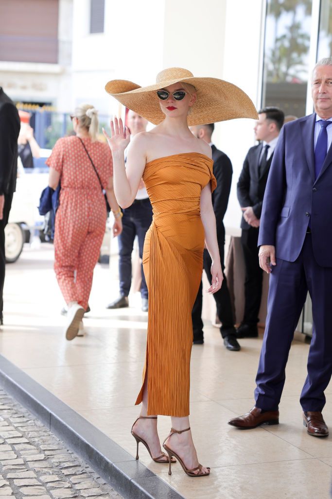 CANNES, FRANCE - MAY 13: Anya Taylor-Joy is seen arriving at Hotel Martinez ahead of the 77th Cannes Film Festival on May 13, 2024 in Cannes, France. (Photo by Jacopo Raule/GC Images)