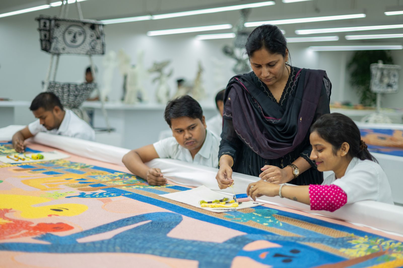 Artisans at work at Chanakya (Photo: courtesy of Chanakya foundation)