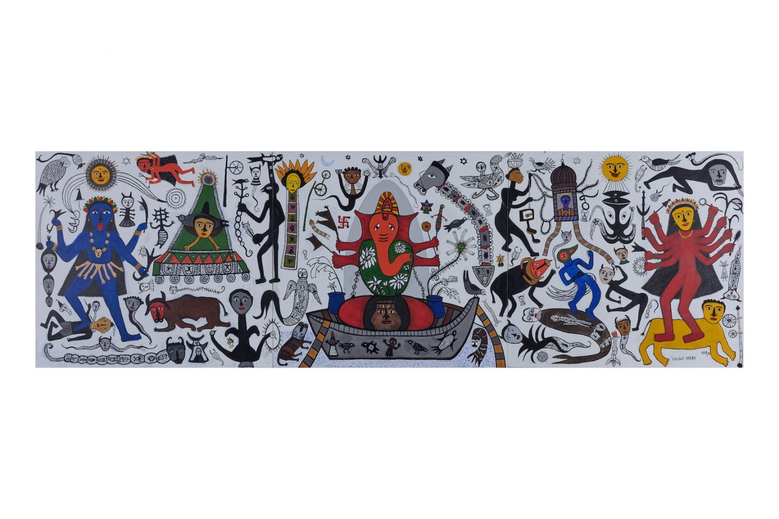Madhvi Parekh's "Village Opera" (2023) on view in Venice for "Cosmic Garden" (Photo: courtesy the artist)