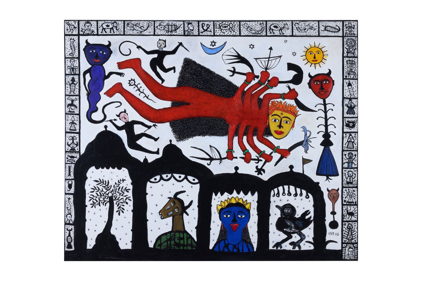 Madhvi Parekh's "Flying Goddess" (2023) on view in Venice for "Cosmic Garden" (Photo: courtesy the artist)