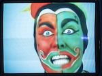 detail view of Nauman's "Clown Torture" (Photo: courtesy Tai Kwun Contemporary, © 2024 Bruce Nauman / Artists Rights Society (ARS))