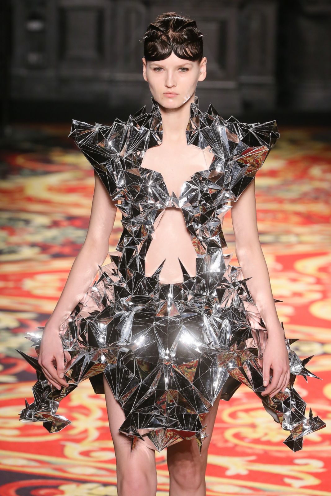 PARIS, FRANCE - JANUARY 21: A model walks the runway during Iris Van Herpen Spring/Summer 2013 Haute-Couture show as part of Paris Fashion Week at  on January 21, 2013 in Paris, France. (Photo by Victor Boyko/Getty Images)