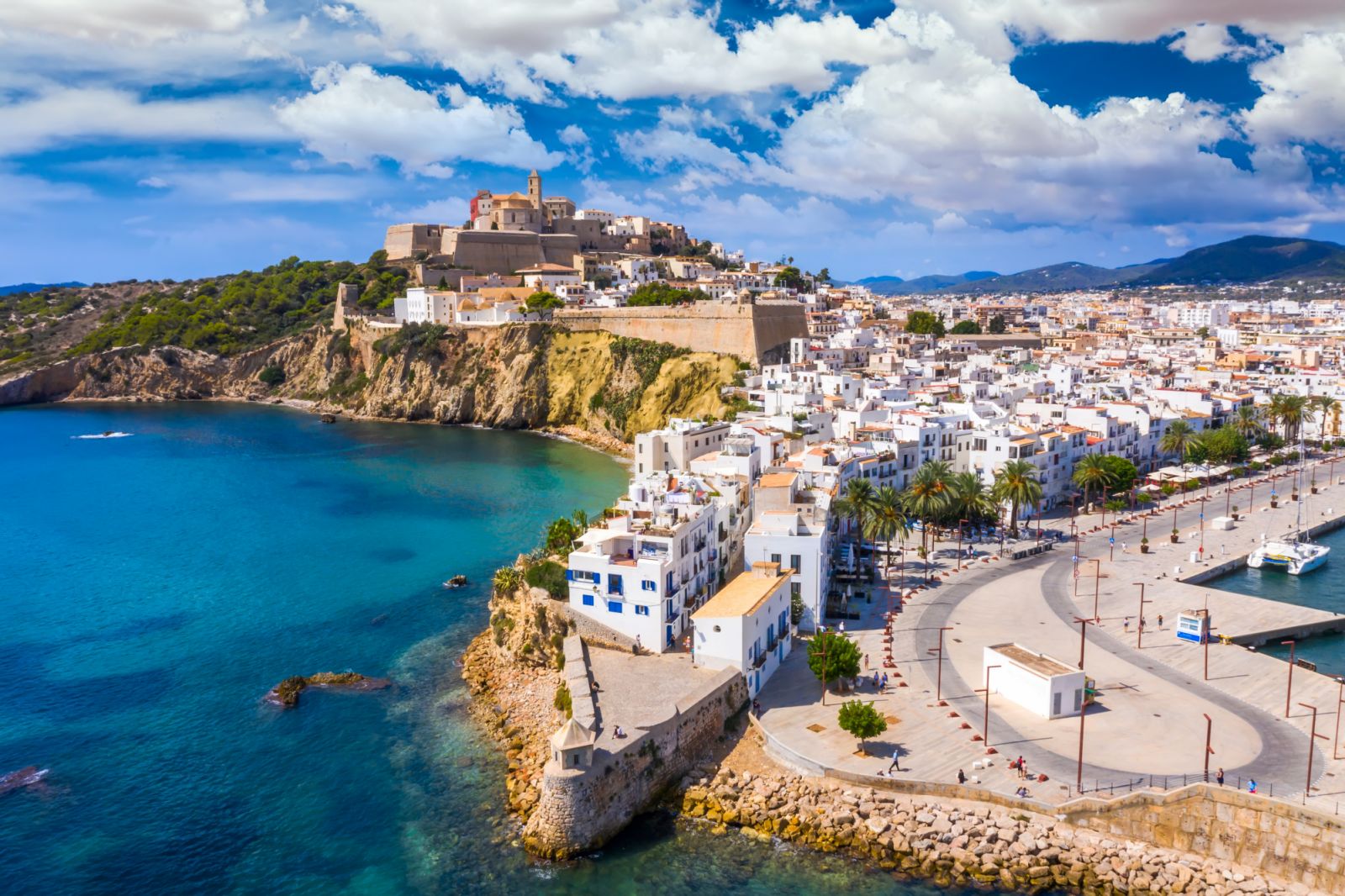 Aerial view of Ibiza town, Castell de Eivissa. Balearic Islands, Spain (Photo: Getty Images)