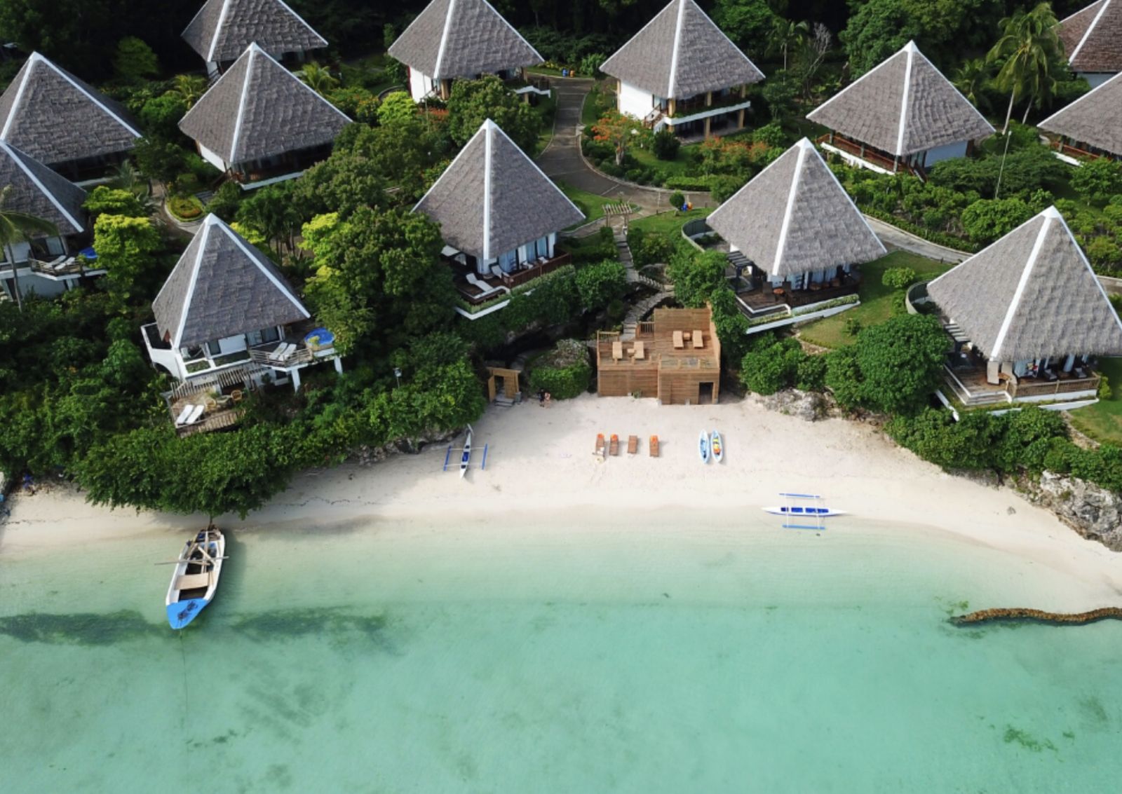 An aerial view of the pristine shores of Dauis, Bohol (Photo: Mithi Resort and Spa)