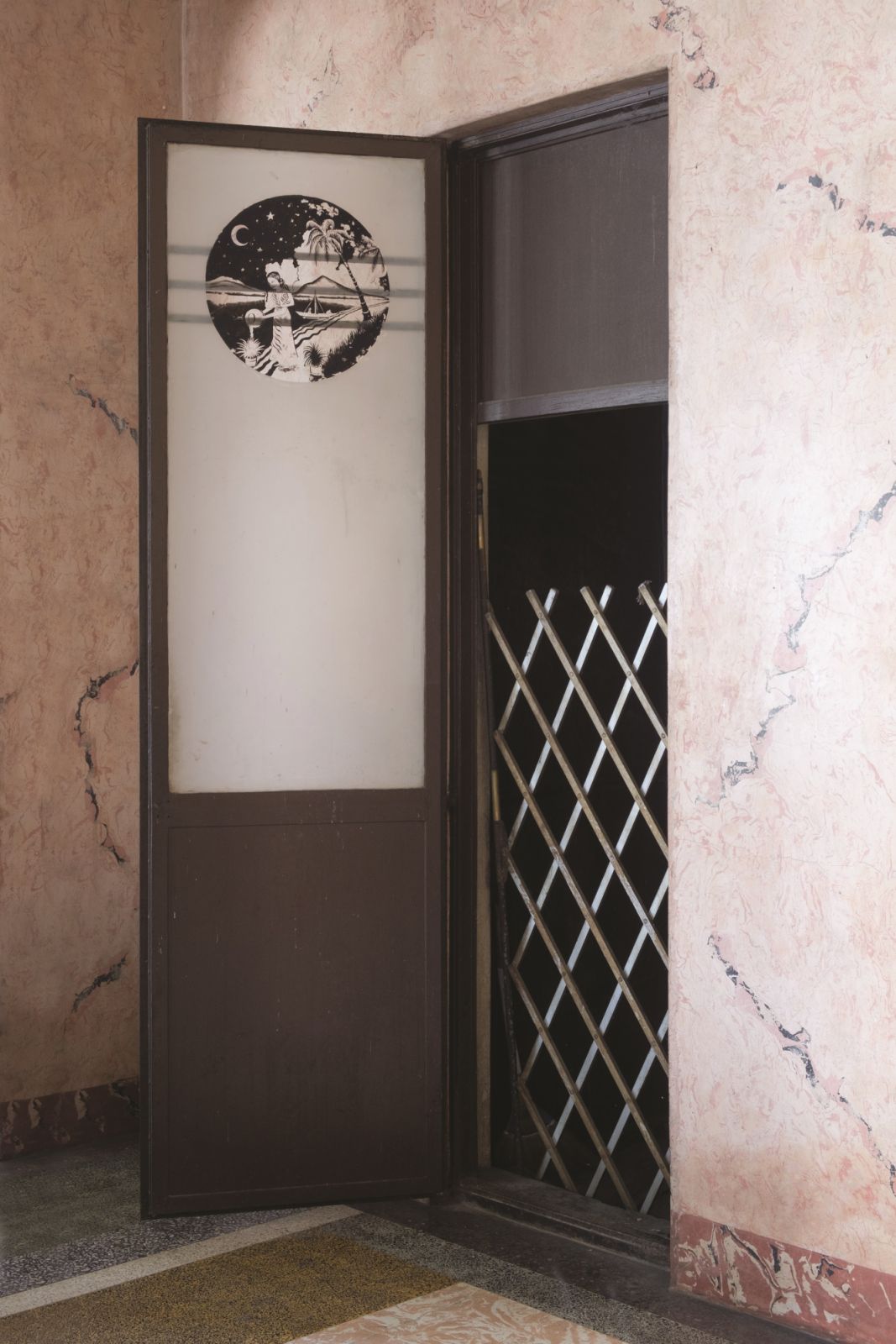 The entrance to the residential elevator