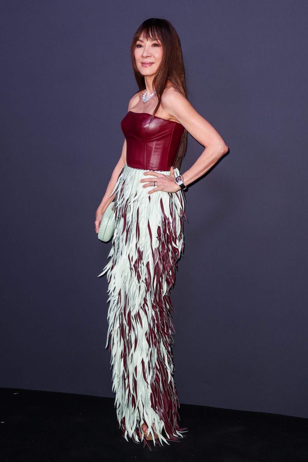 CANNES, FRANCE - MAY 19: Michelle Yeoh attends the 2024 Kering Women In Motion Awards And Cannes Film Festival Presidential Dinner during The 77th Annual Cannes Film Festival at Place de la Castre on May 18, 2024 in Cannes, France. (Photo by Hoda Davaine/Dave Benett/Getty Images)