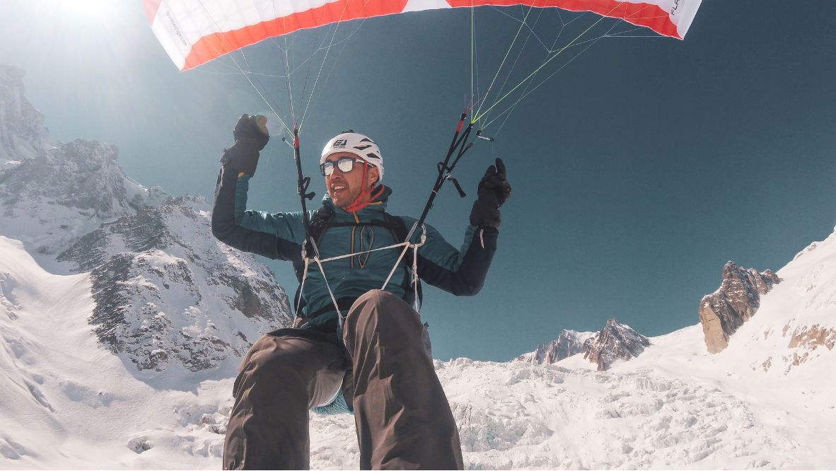 Malcolm Wood speed-riding in Chamonix, France (Photo: courtesy of Malcolm Wood)