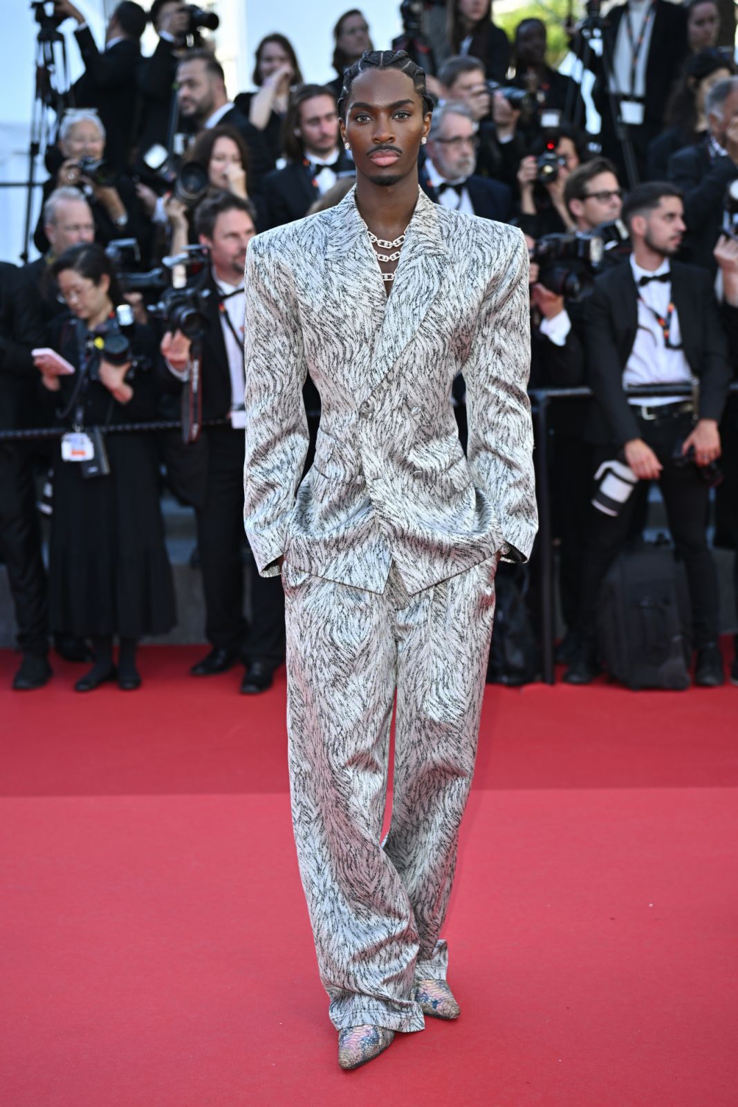 CANNES, FRANCE - MAY 16: Alton Mason attends the "Megalopolis" Red Carpet at the 77th annual Cannes Film Festival at Palais des Festivals on May 16, 2024 in Cannes, France. (Photo by Stephane Cardinale - Corbis/Corbis via Getty Images)