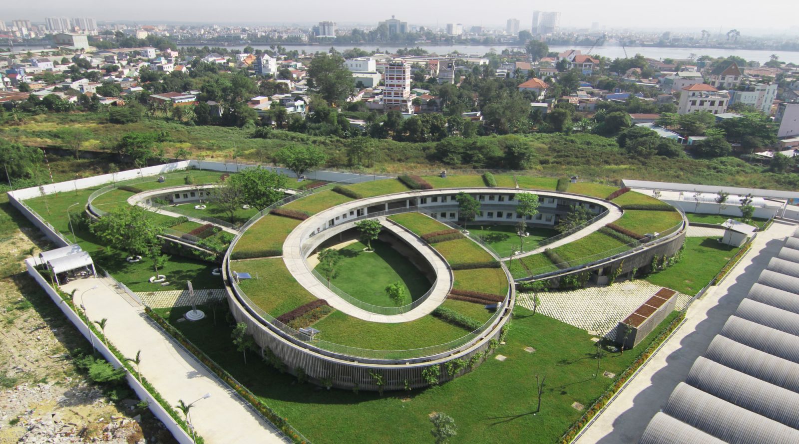 The knot-shaped Farming Kindergarten in Vietnam, designed by Vo Trong Nghia