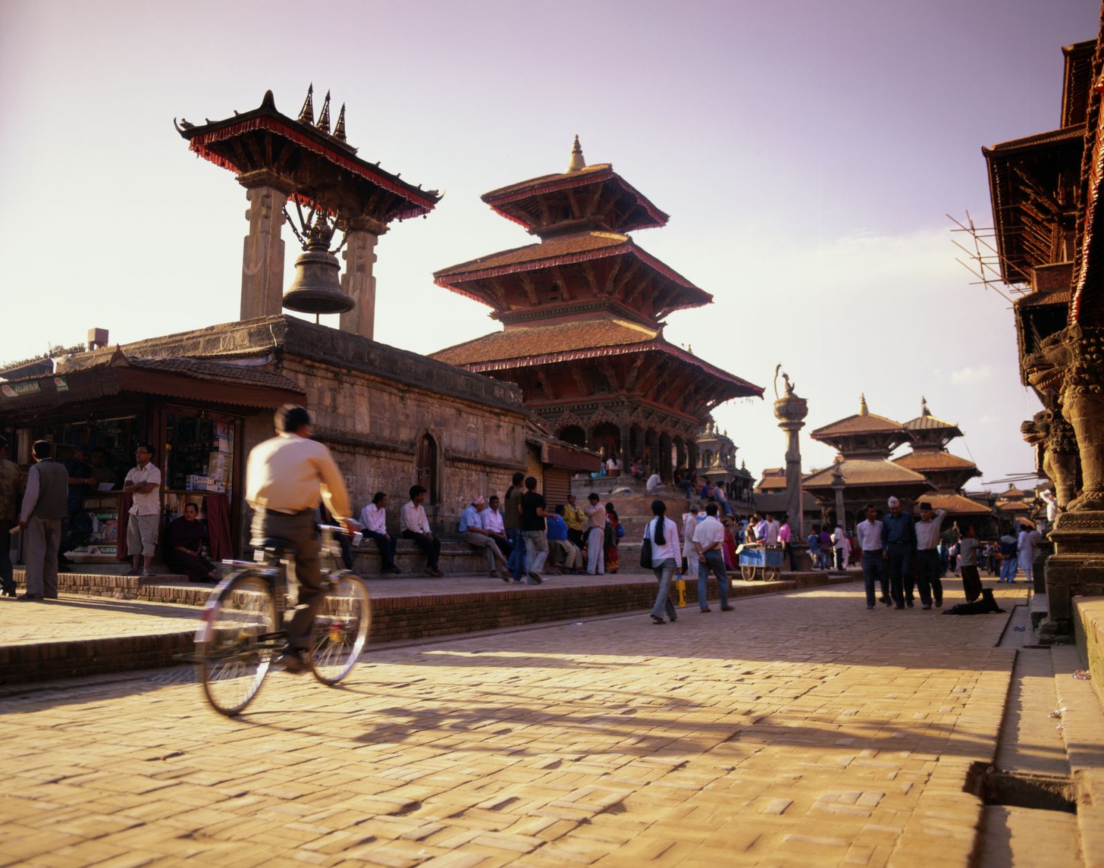 Nepal, Kathmandu, Durbar Square street scene