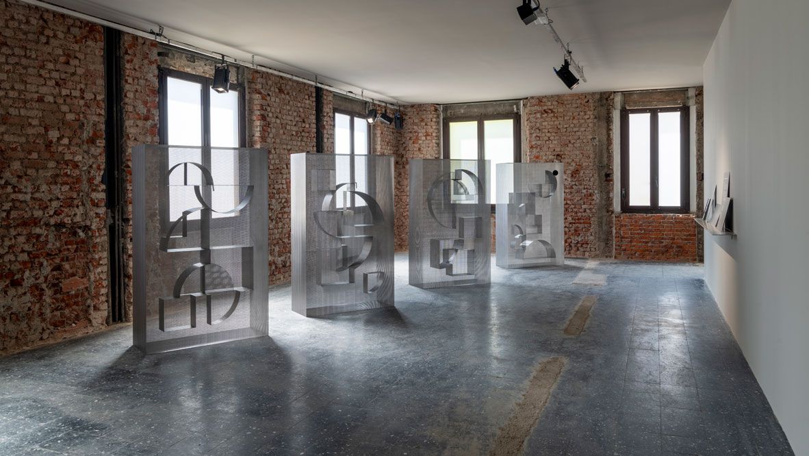 Clustered Clouds was a series of translucent shelves meant to evoke the ambiguous quality of clouds