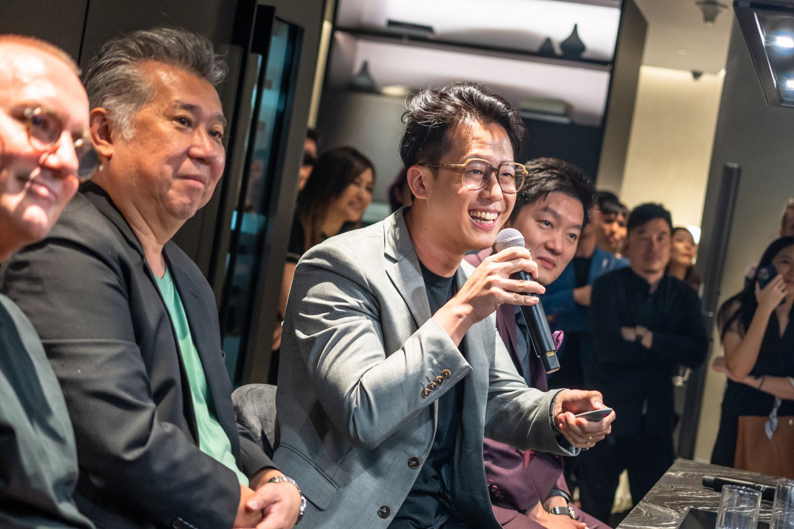 From left: Panellists Richard Hassell from Woha, Rene Tan from RT+Q Architects, Chio Wen Tian from Chio Architects, and Tan Szue Hann from Keppel
