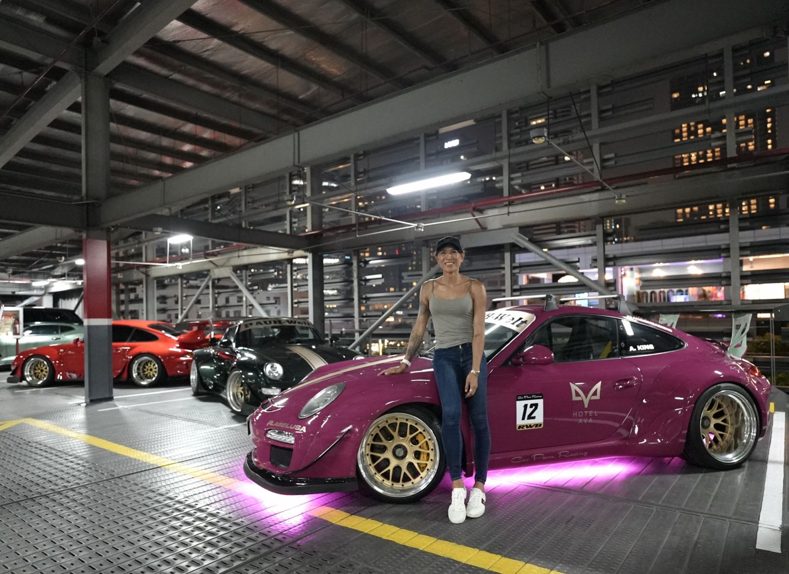 Angie Mead King with her Porsche 997 RWB