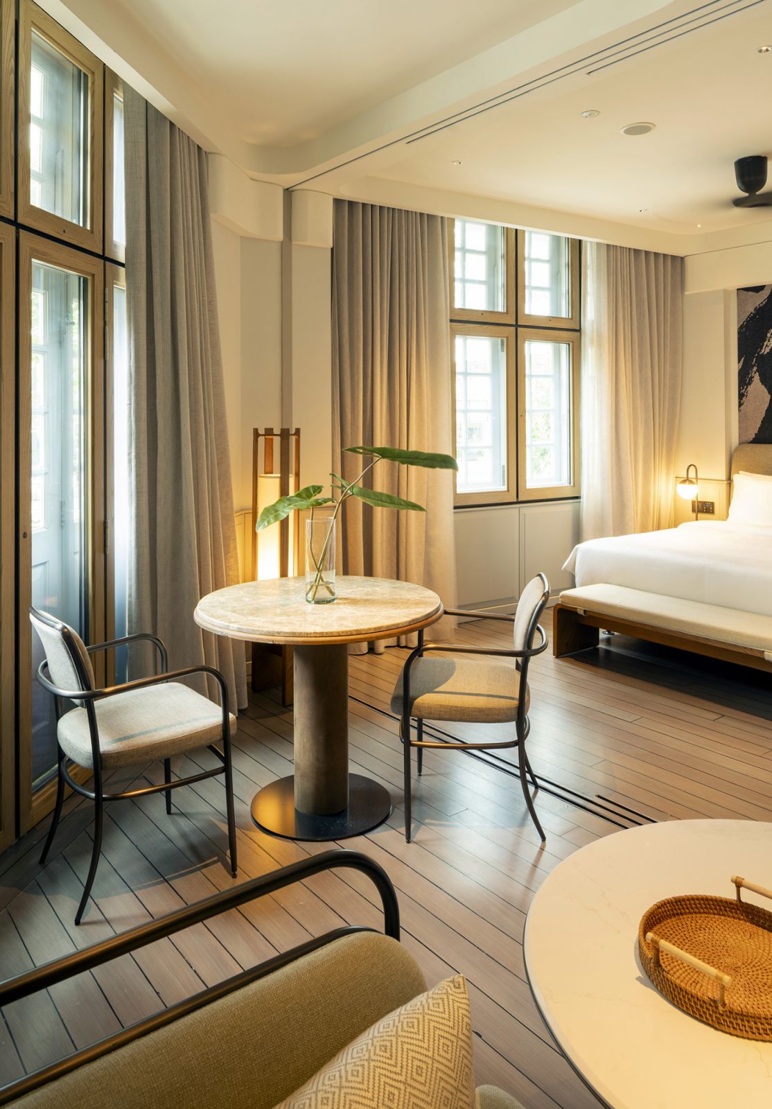The welcoming interior of 21 Carpenter's balcony suite