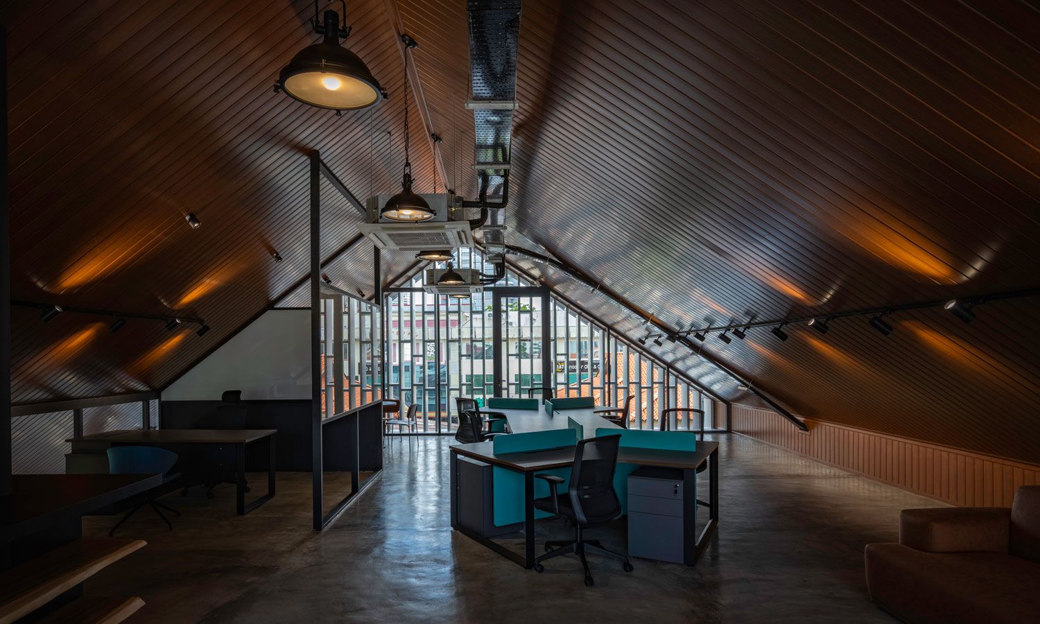 Interior shot of Penang Heritage Mansion's newly built contemporary volume