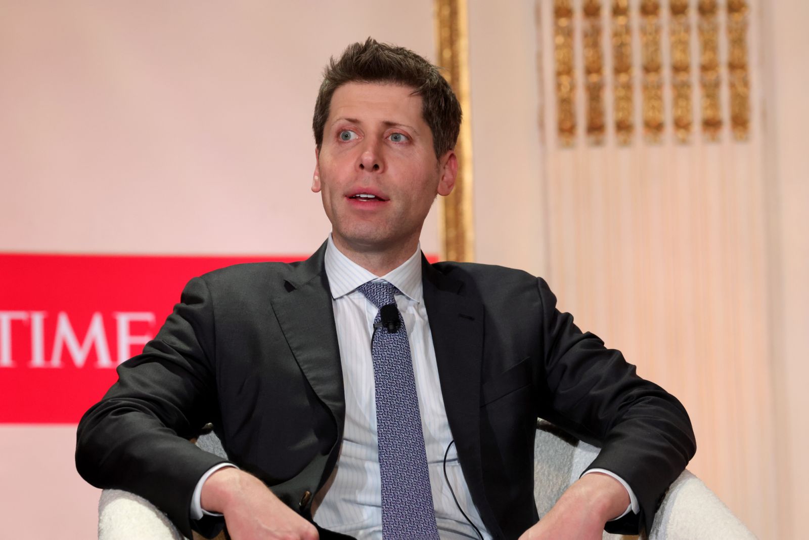 NEW YORK, NEW YORK - DECEMBER 12: Sam Altman speaks onstage during A Year In TIME at The Plaza Hotel on December 12, 2023 in New York City. (Photo by Kevin Mazur/Getty Images for TIME)