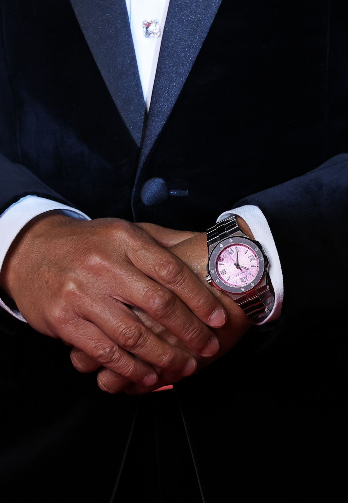 A close-up shot of Louis Koo's Chopard watch at Cannes 2024 premiere of ‘Twilight of the Warriors: Walled In’ (Photo by Ernesto Ruscio/Getty Images)