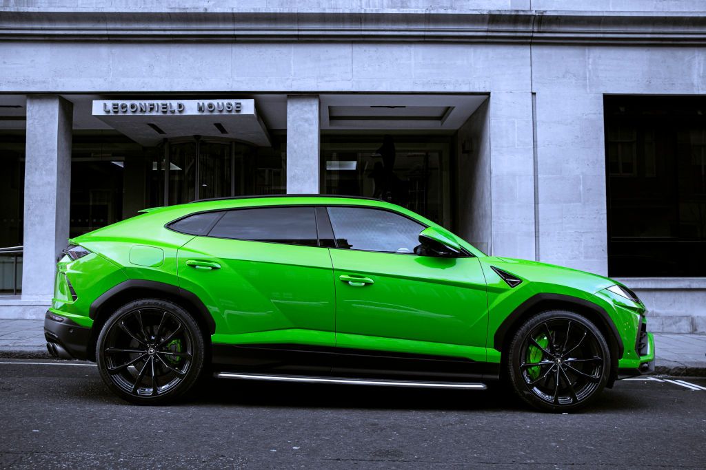 LONDON, UNITED KINDOM - JANUARY 29: The Lamborghini Urus seen in Mayfair, London. The Lamborghini Urus is the first Super Sport Utility Vehicle in the world to merge the soul of a super sports car with the functionality of an SUV. (Photo by Martyn Lucy/Getty Images)