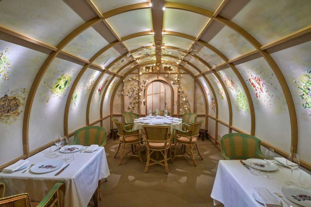 Inside L’Arpège in Paris, France