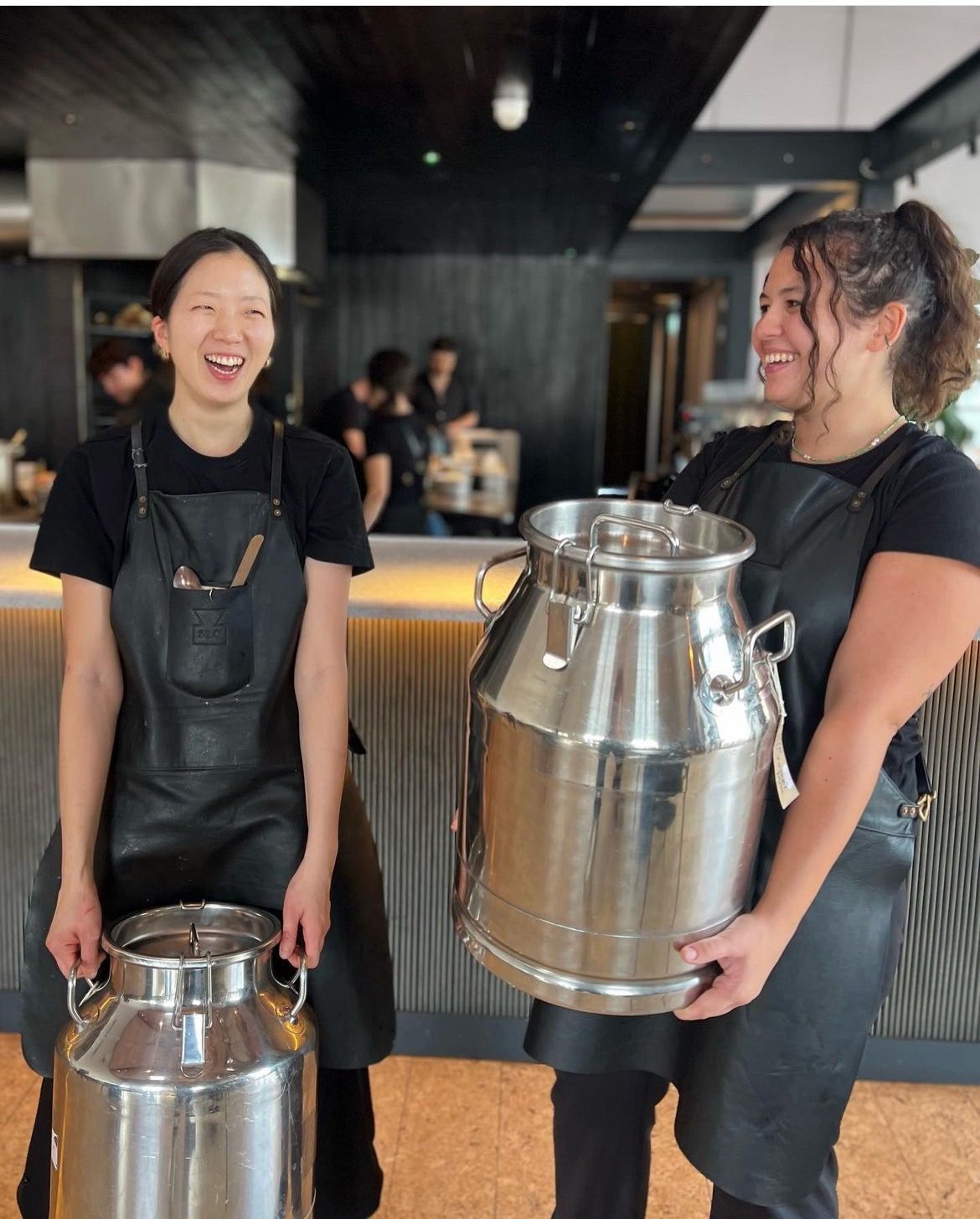 The restaurant’s reusable milk pales cut out the need for single-use packaging