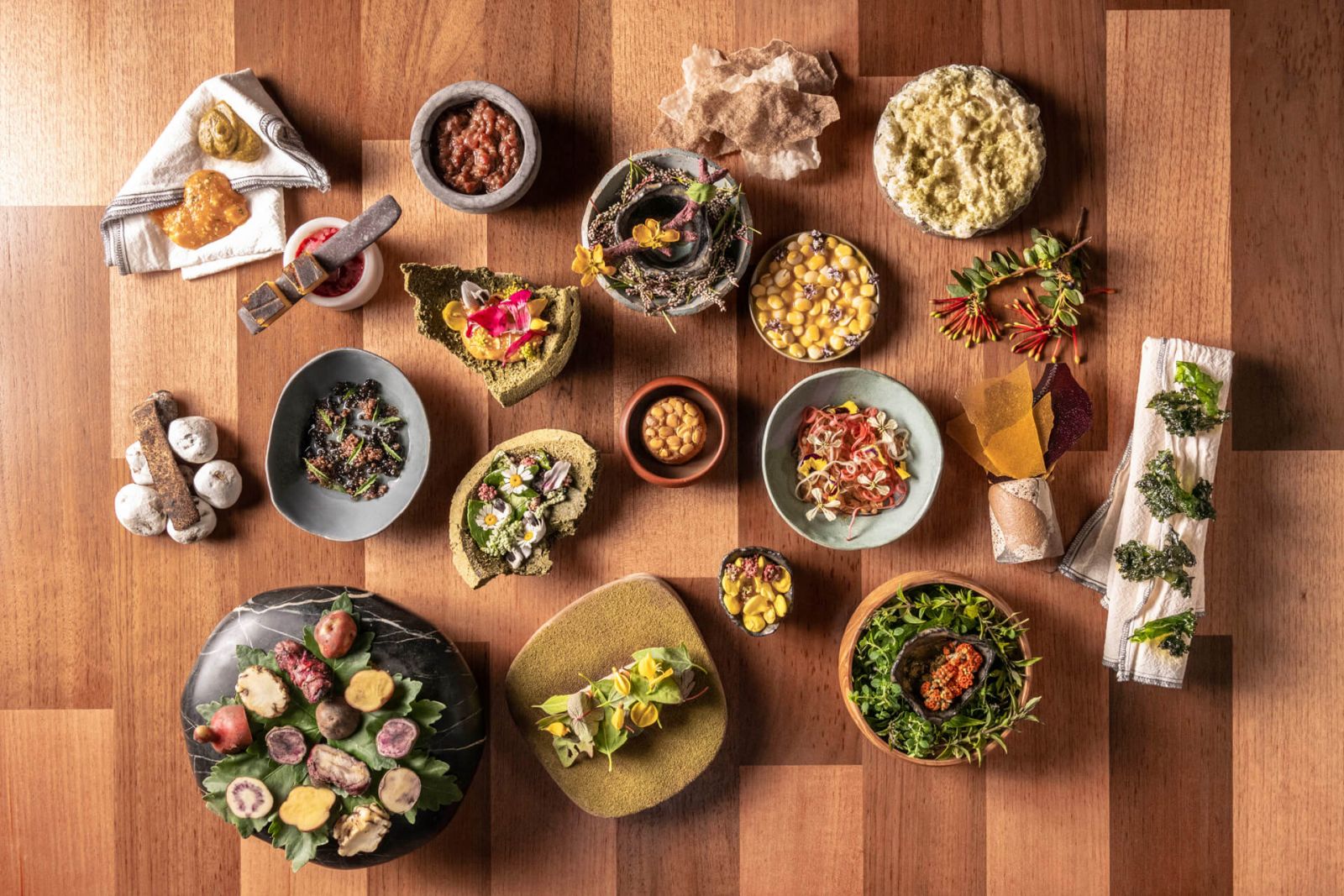 A wealth of dishes is served as part of Mil Centro’s tasting menu