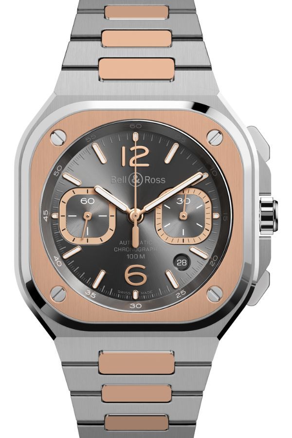 นาฬิกา Bell & Ross BR 05 Chrono grey steel and gold