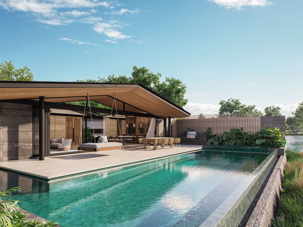 The Waterfront Villas overlooking the lagoons