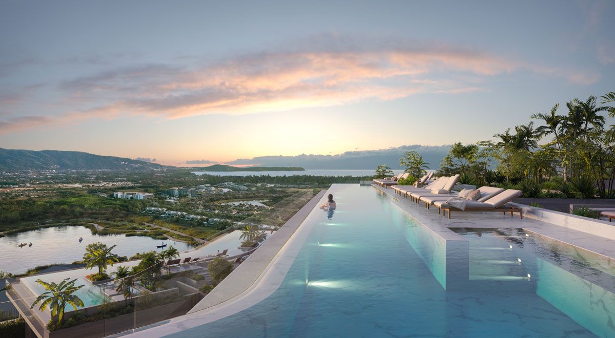 An artist's impression of the rooftop pool at Lakeview Residences, one of the projects at Laguna Lakelands