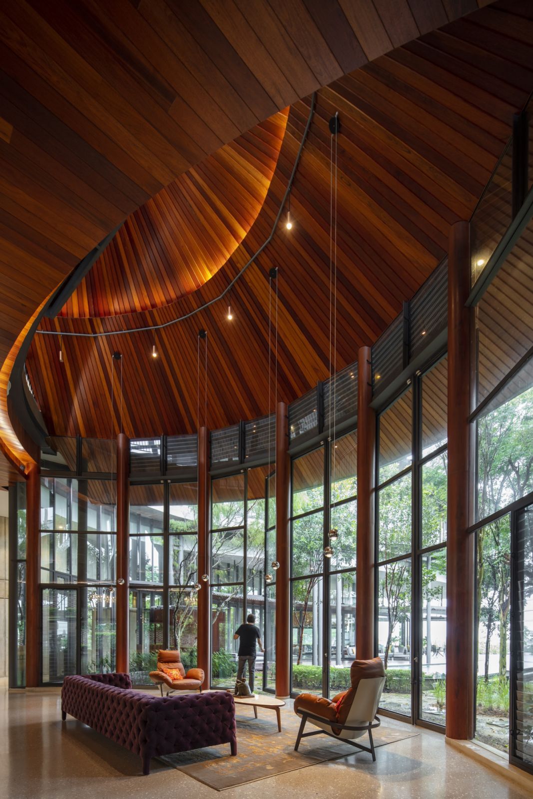 The underside of the YeYuen house roofline