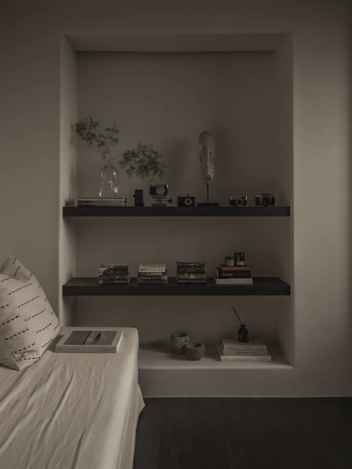 Curated pieces decorate the niche wall (Photo: David Yeow)