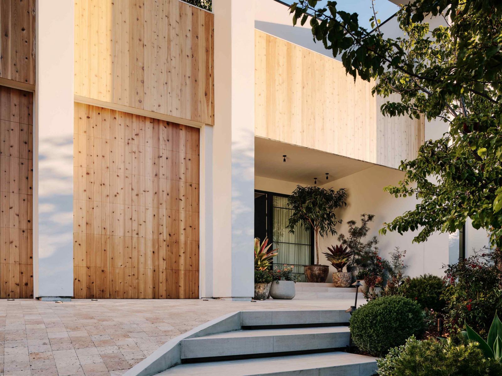 The Hinoki-inspired wood panelling greets at the entryway (Photo: Joe Fletcher)
