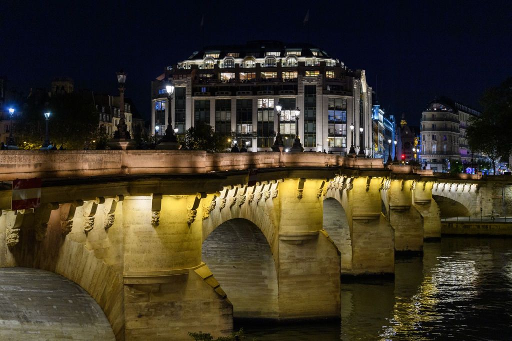 PARIS, FRANCE - SEPTEMBER 16: General View of "Le Tout Paris", the Restaurant on the Roof Top of the Cheval Blanc Hotel at "La Samaritaine" during Doris Brynner celebrates her 90th Birthday at "Le Cheval Blanc Paris" Restaurant on September 16, 2021 in Paris, France. (Photo by Rindoff Petroff/Castel/Getty Images)