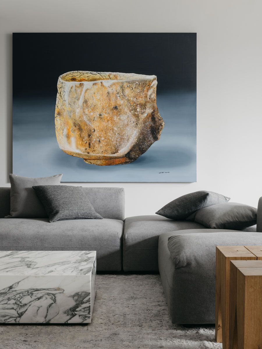 The artwork lends personality to the space