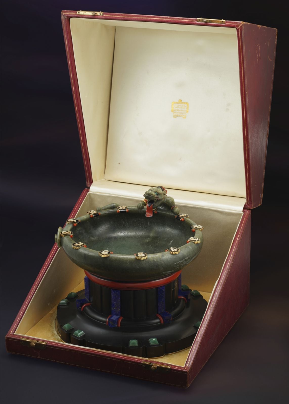 Cartier La Pendule Magnétique Water Clock and the original presentation box (Photo: courtesy of Phillips Watches)