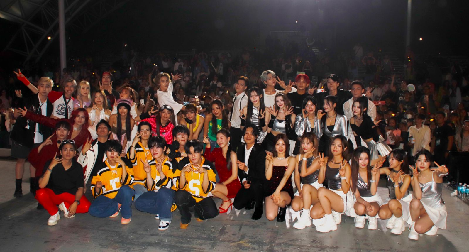 SBTown Family immortalising the moment through a picture with the audience