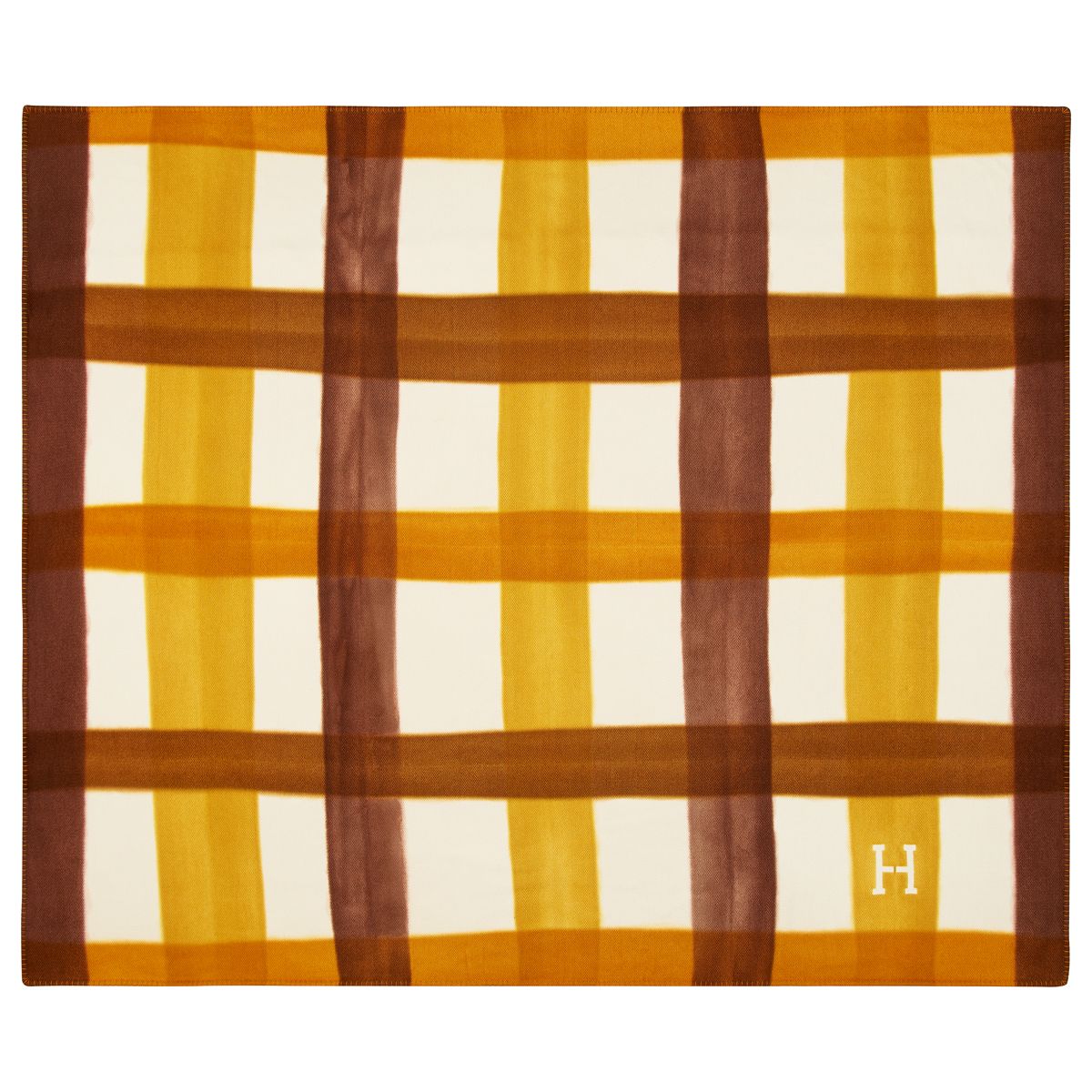 A tartan dye blanket from Hermès