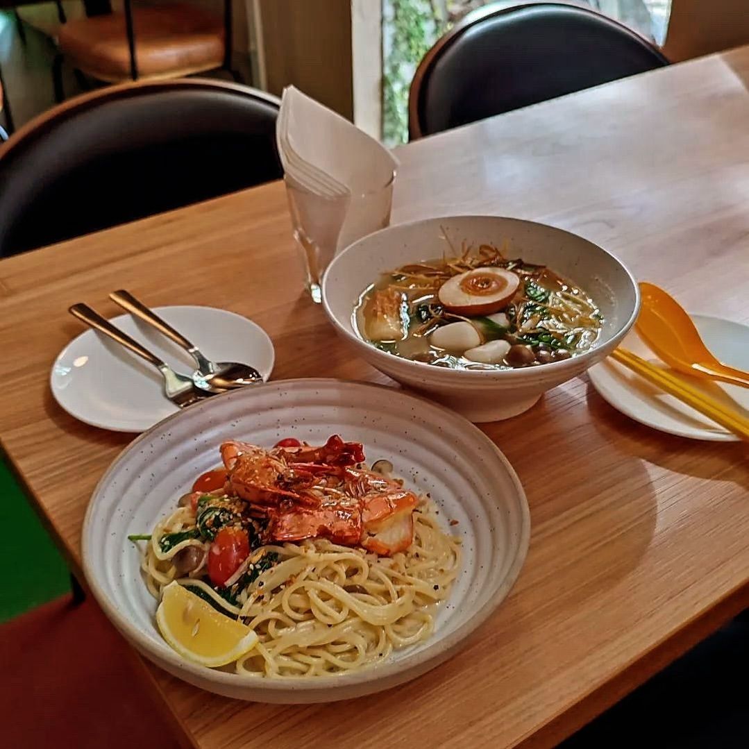 Yuzu ramen and creamy prawn spaghetti (Photo: Instagram / @yumyum_sengseng)