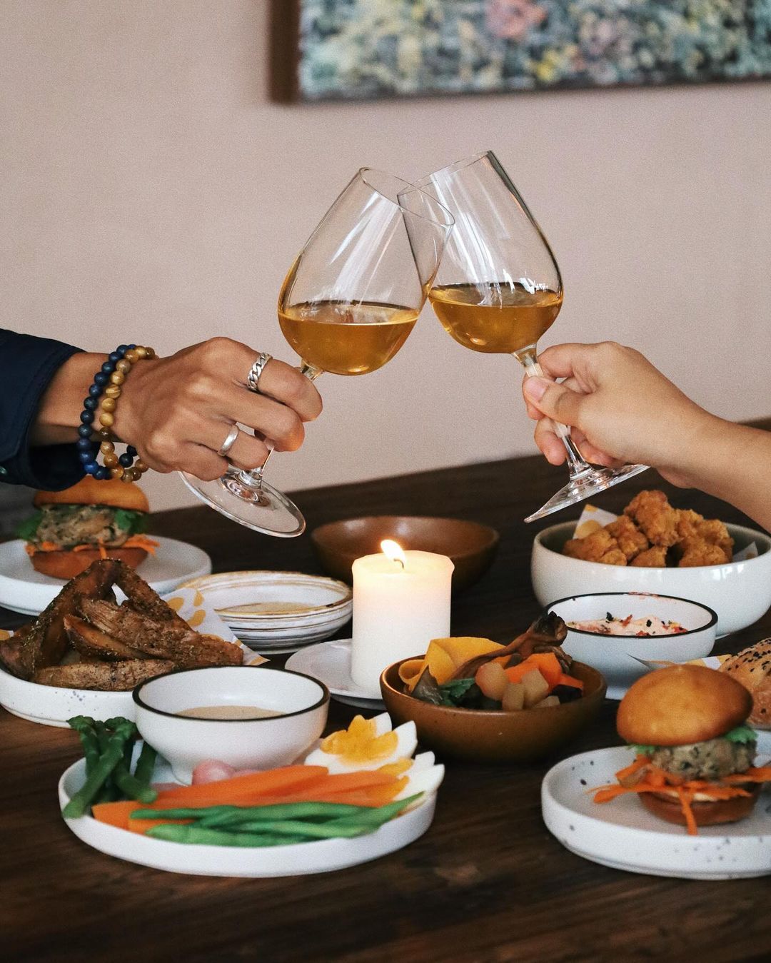 Glasses of wine and small plates (Photo: Instagram / @unwinedcabana)