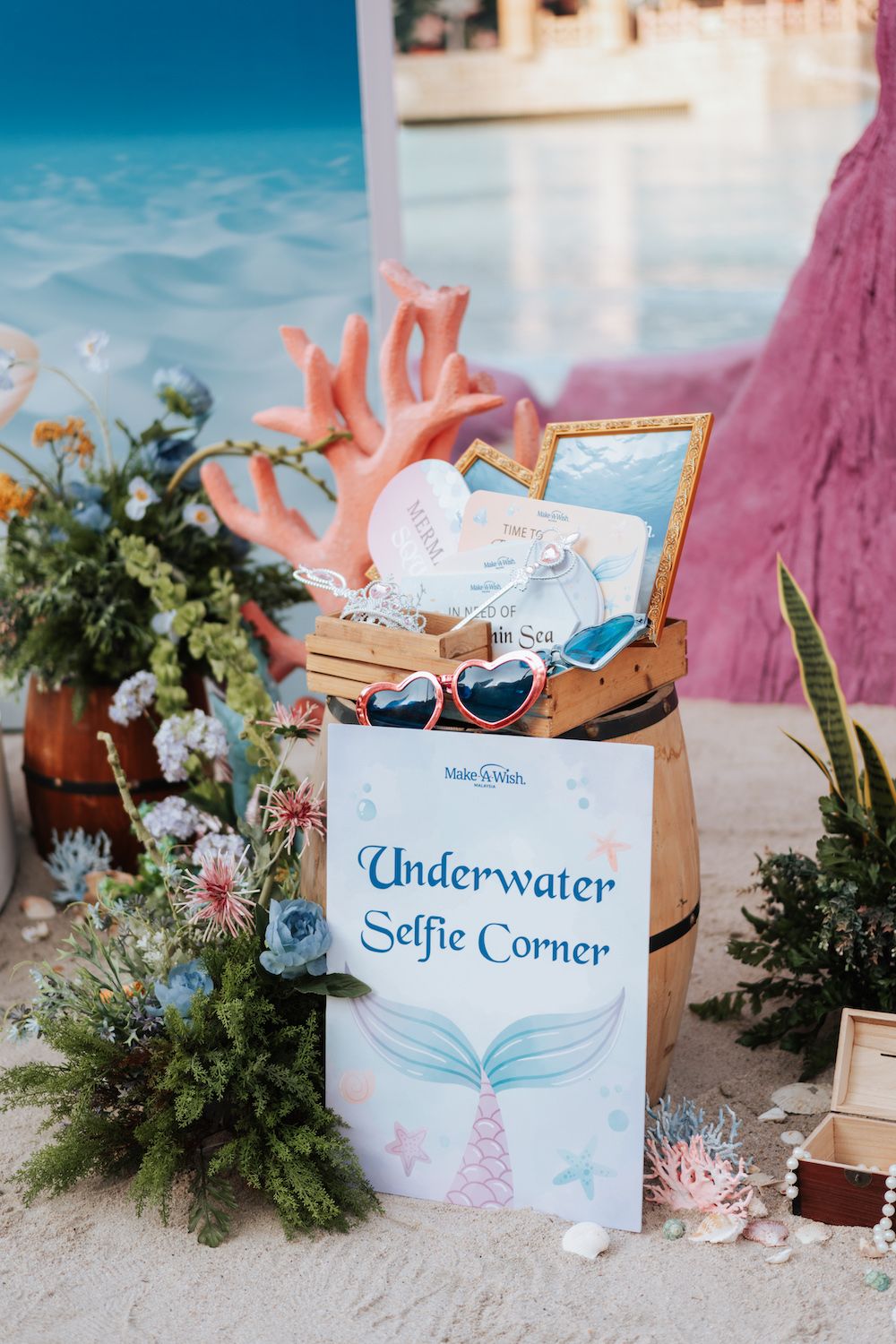 The Underwater Selfie corner was a hit with young guests