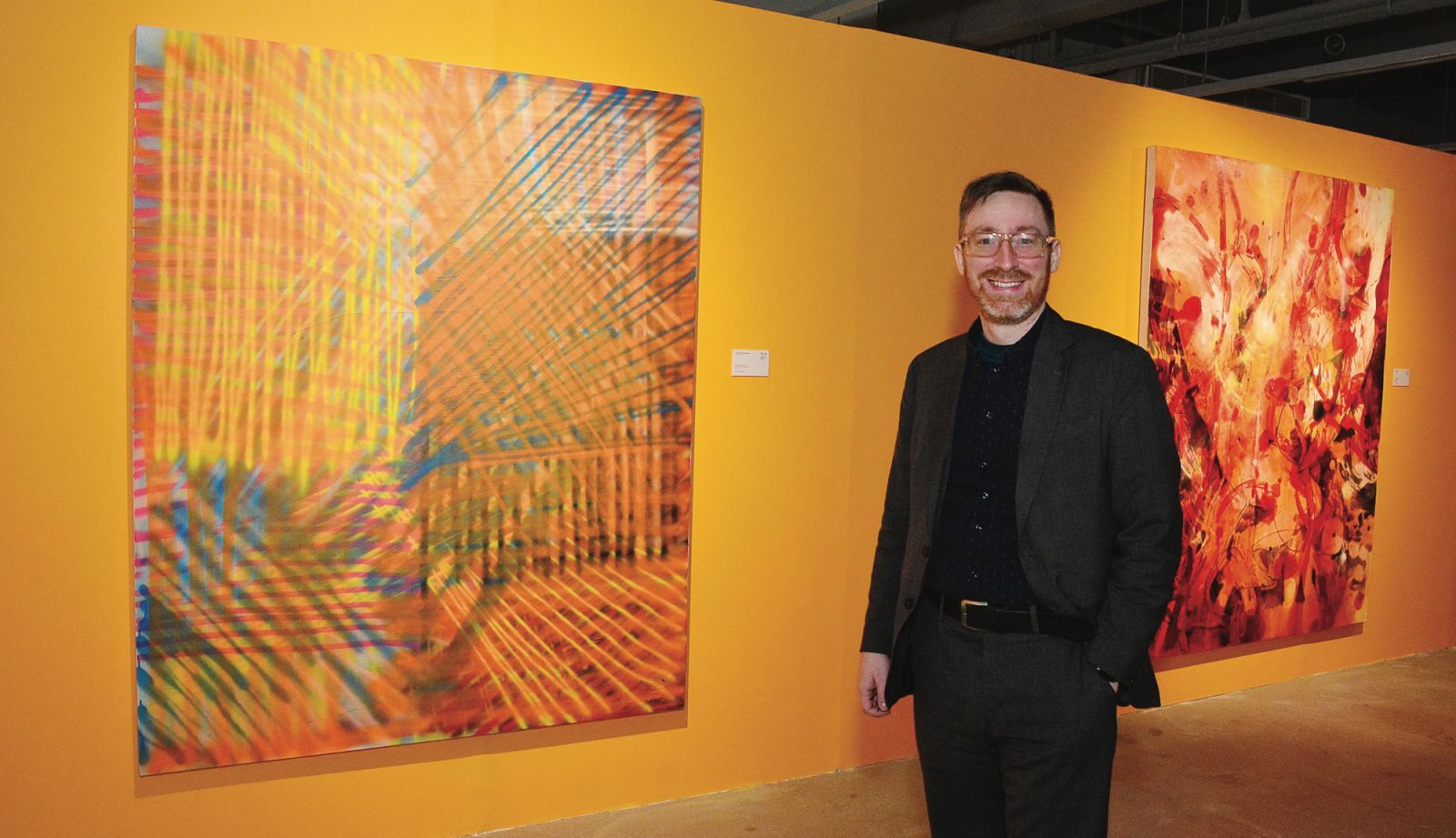 Arthur Fabien visits the exhibit launch