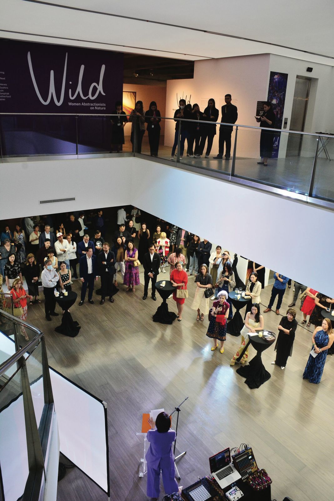 A view of the foyer and gallery