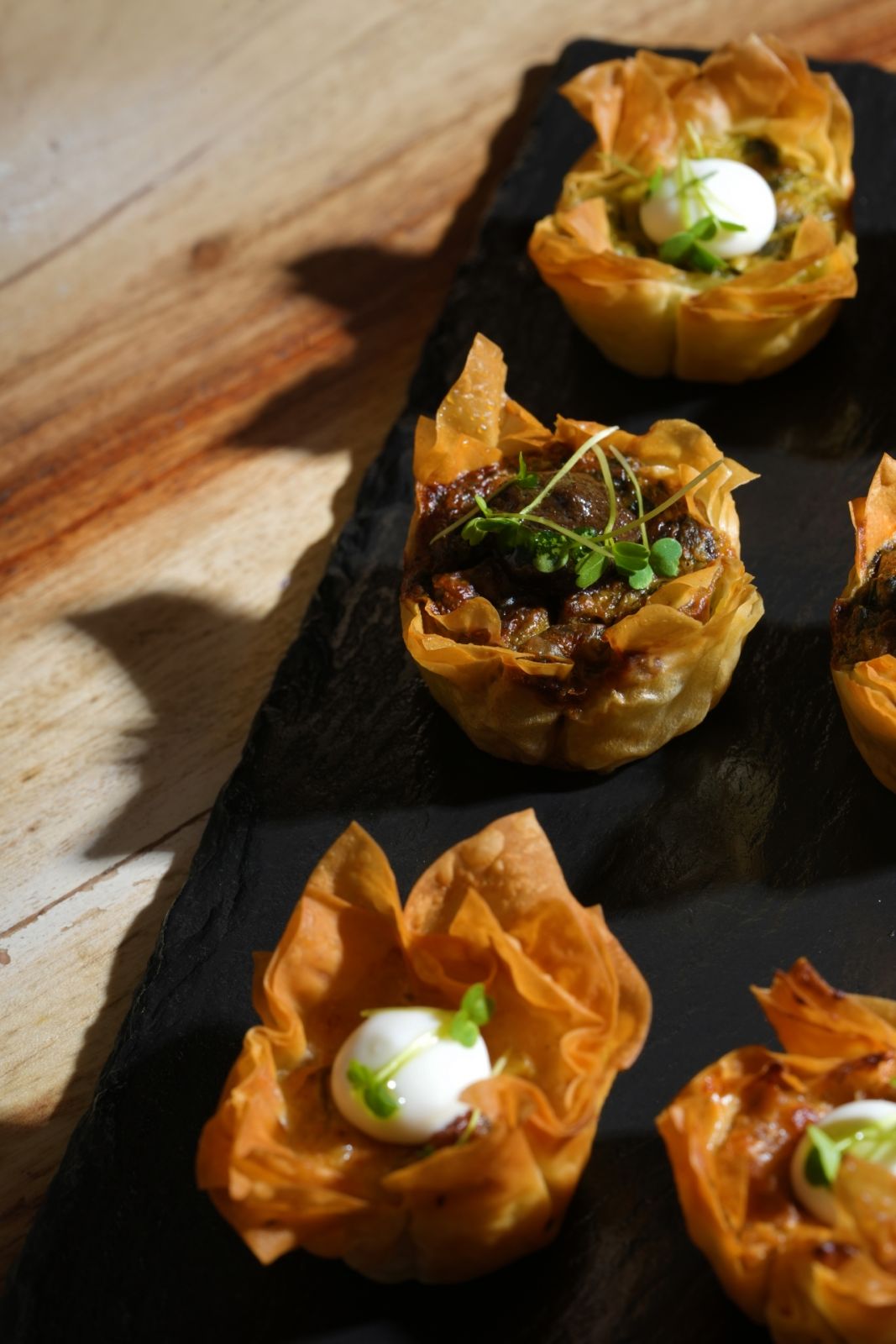 Pablo Bistro Spanish restaurant - Phyllo flowers 2