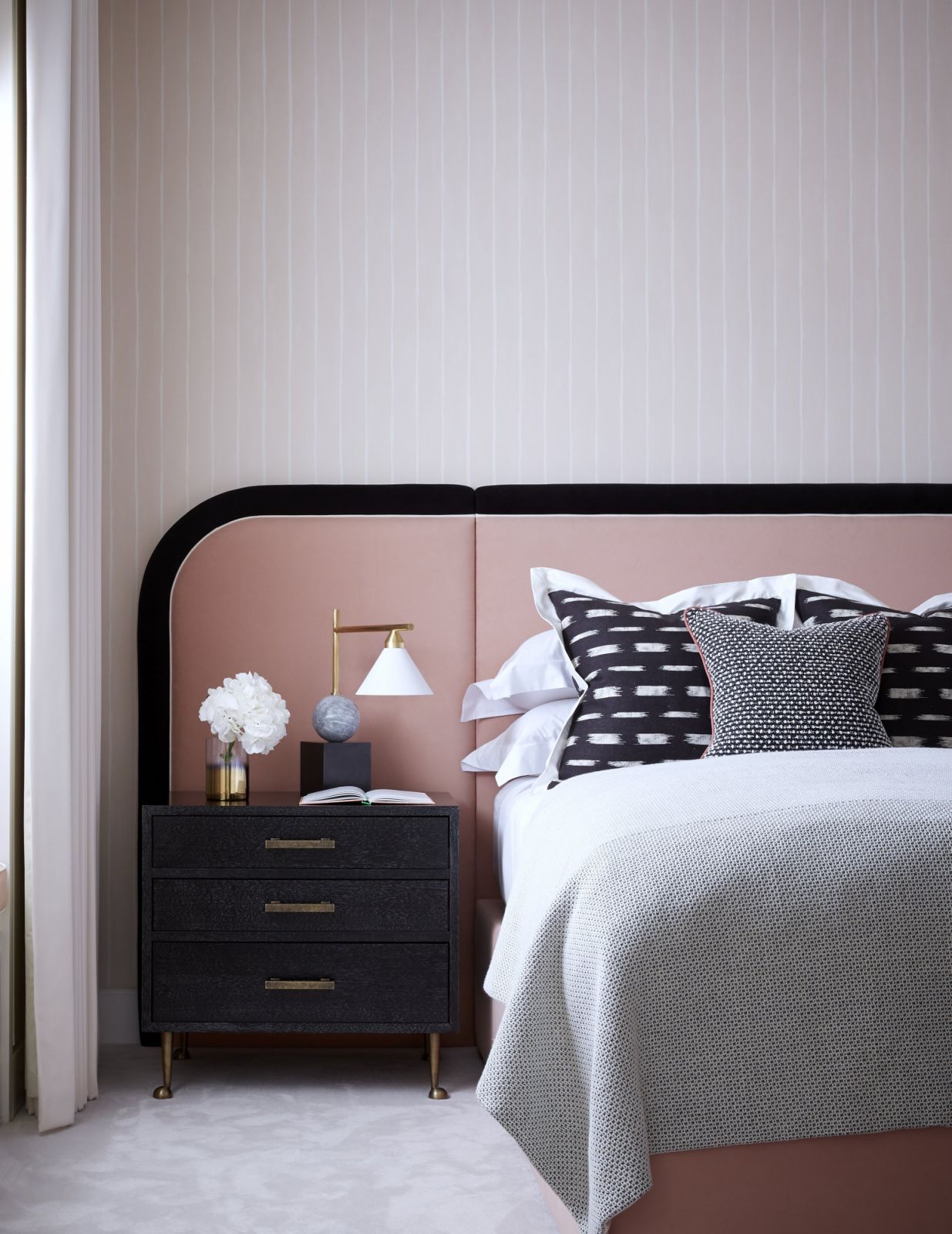Upholstered headboards bring interest and comfort for a beautiful night's sleep (Photo: Studio Vero / Simon Brown)