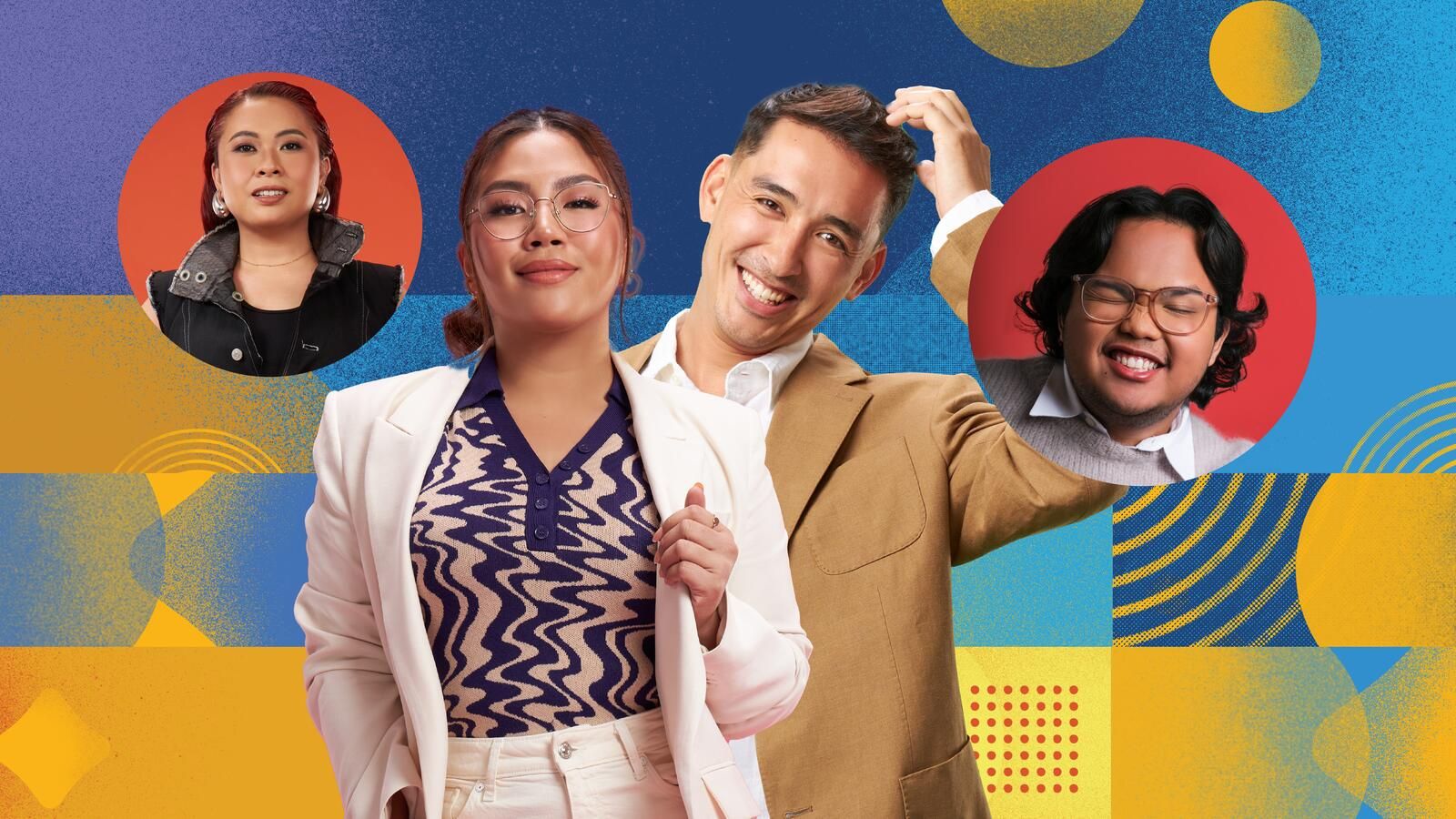 Meet the 35 Filipino trailblazers among this year's Gen.T Leaders of Tomorrow (L-R: Kristine Atienza, Abi Marquez, Christophe Bariou, Josh Glodoveza | Illustration: Ryan Kabigting)