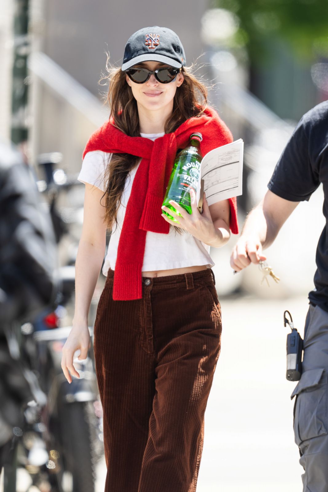 NEW YORK, NEW YORK - MAY 31: Dakota Johnson is seen filming the "Materialist" in the West Village on May 31, 2024 in New York City. (Photo by Gotham/GC Images)