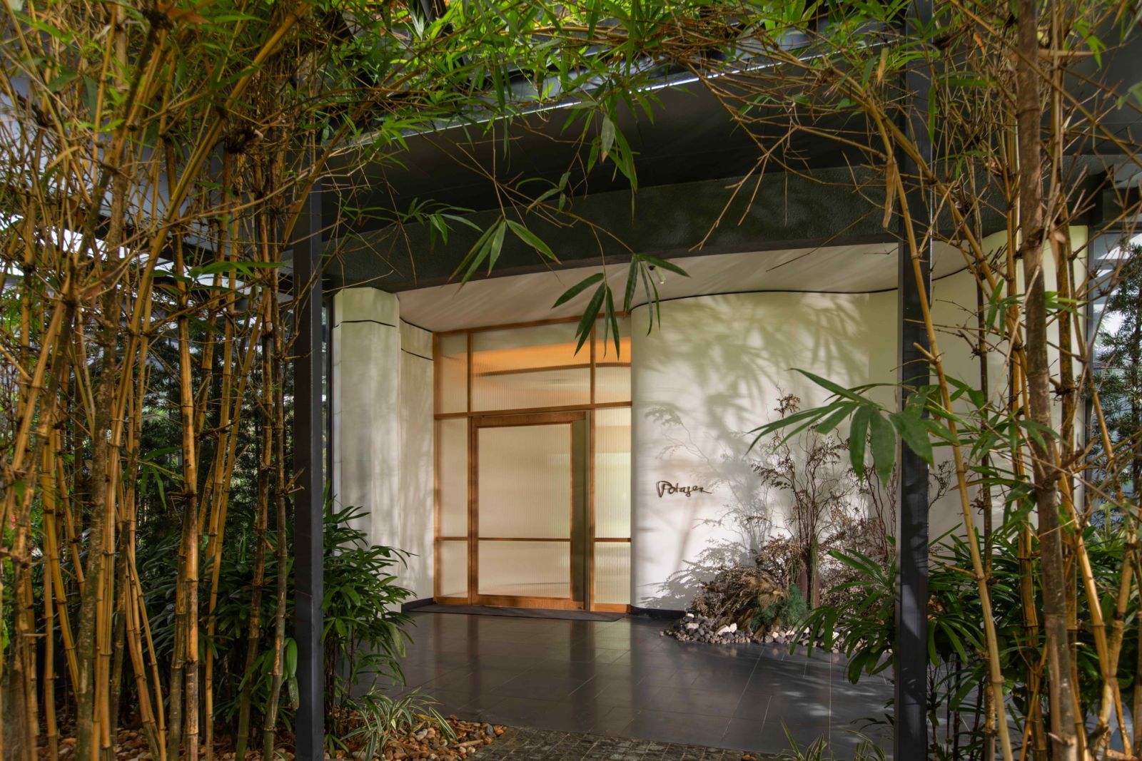 Bamboo trees flanked the entryway to Potager (Photo: Potager)