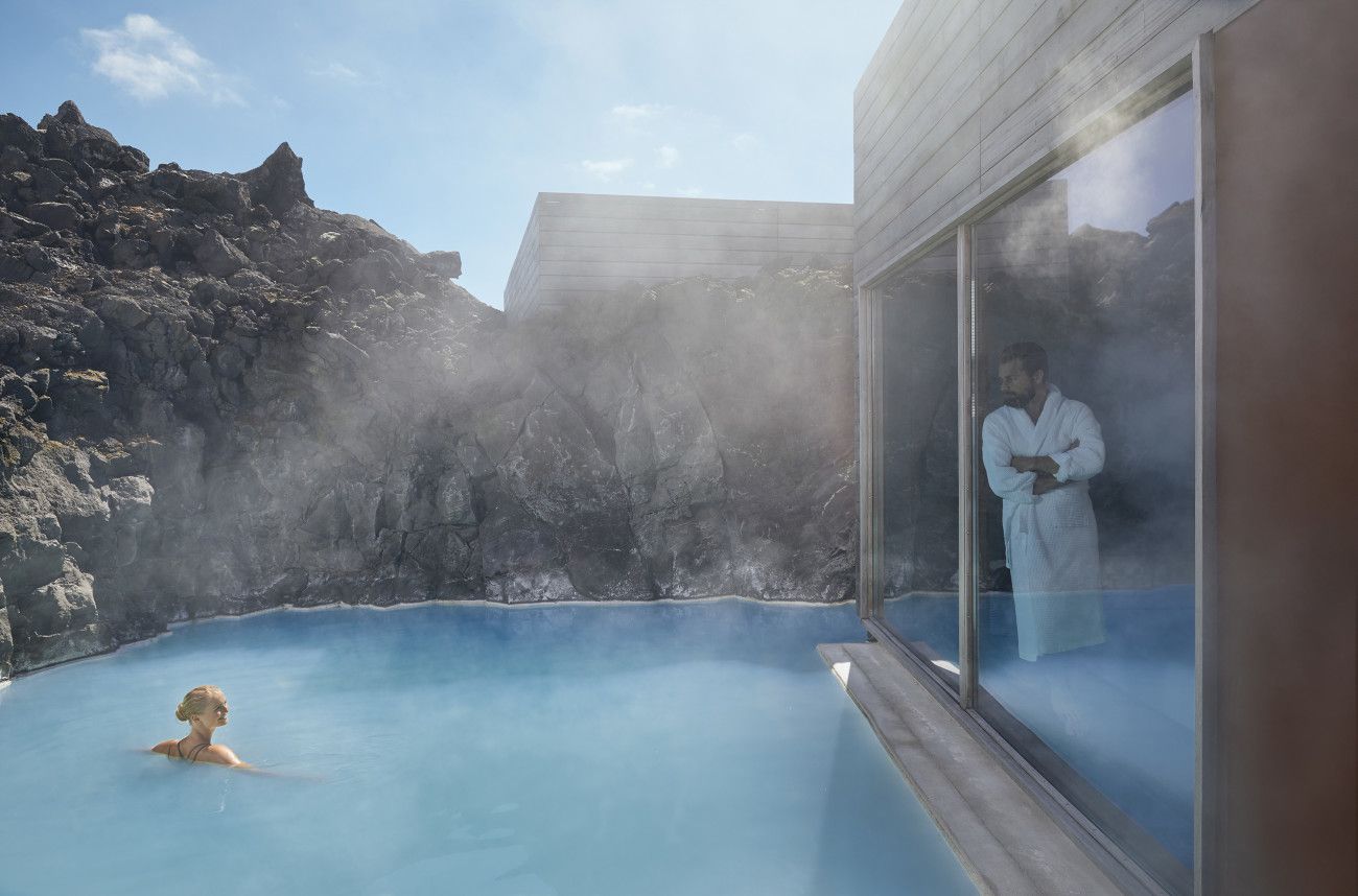 A private basin outside Blue Lagoon's exclusive suite