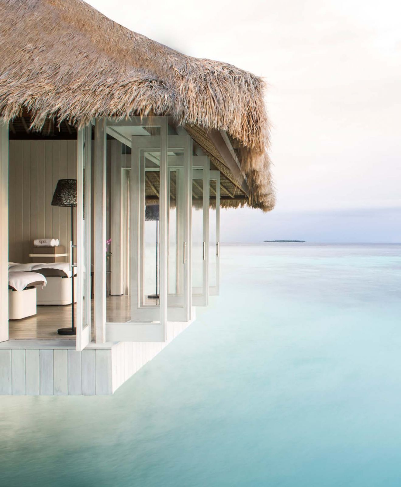 The Cheval Blanc spa floats above the ocean