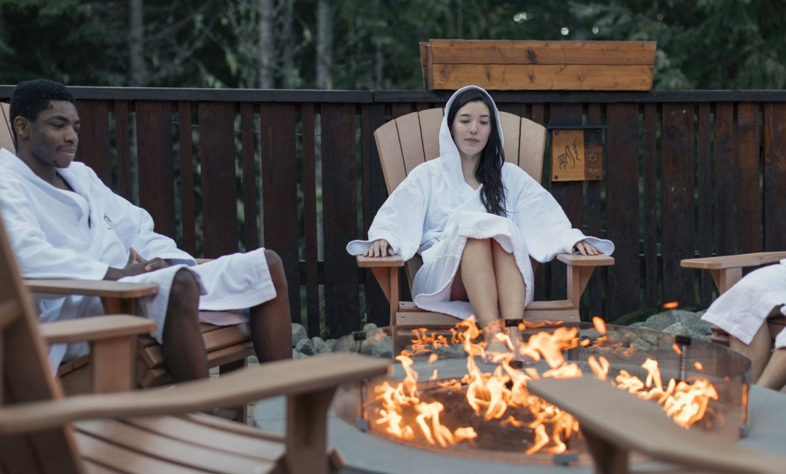 Cosy up by the fire after a day in the water and sun