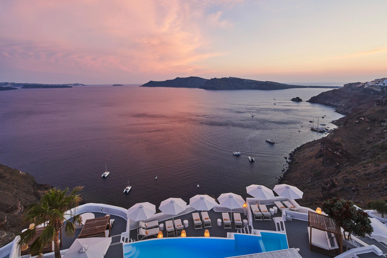 Dreamy sunsets over the Greek resort